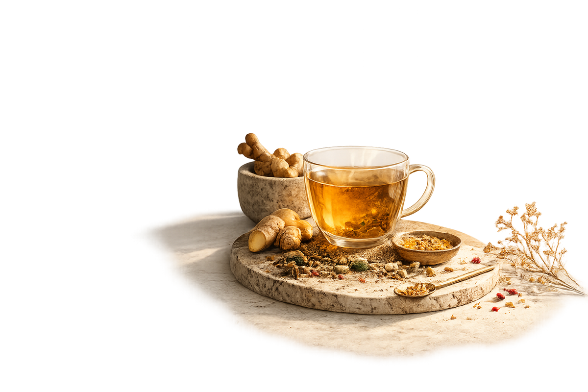 A warm brew surrounded by whole spices