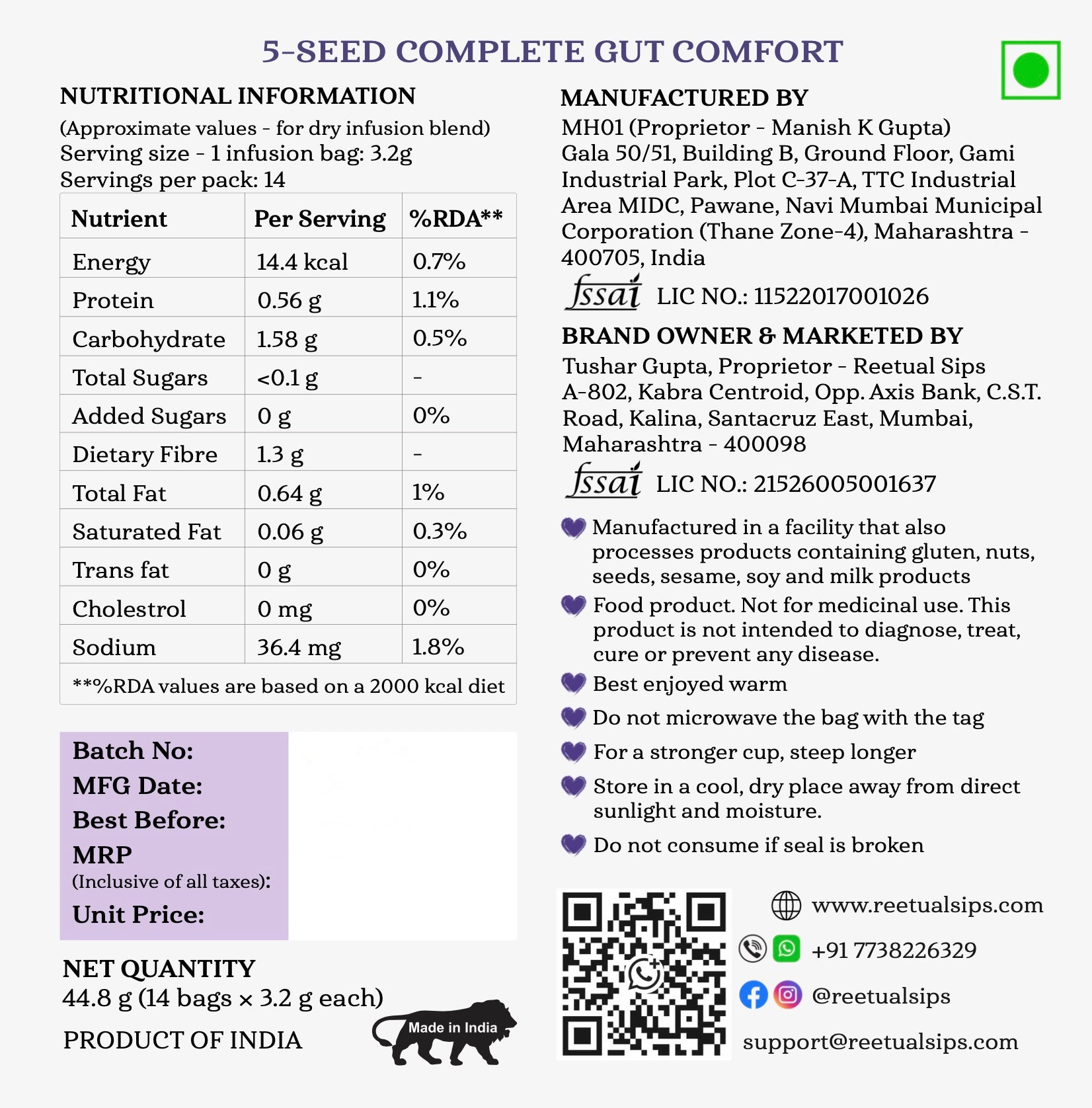 5-SEED - Complete Gut Comfort