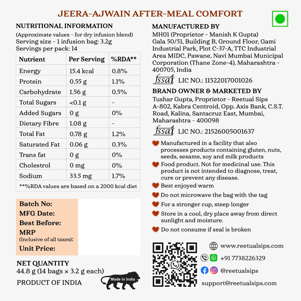 Jeera-Ajwain - After-Meal Comfort